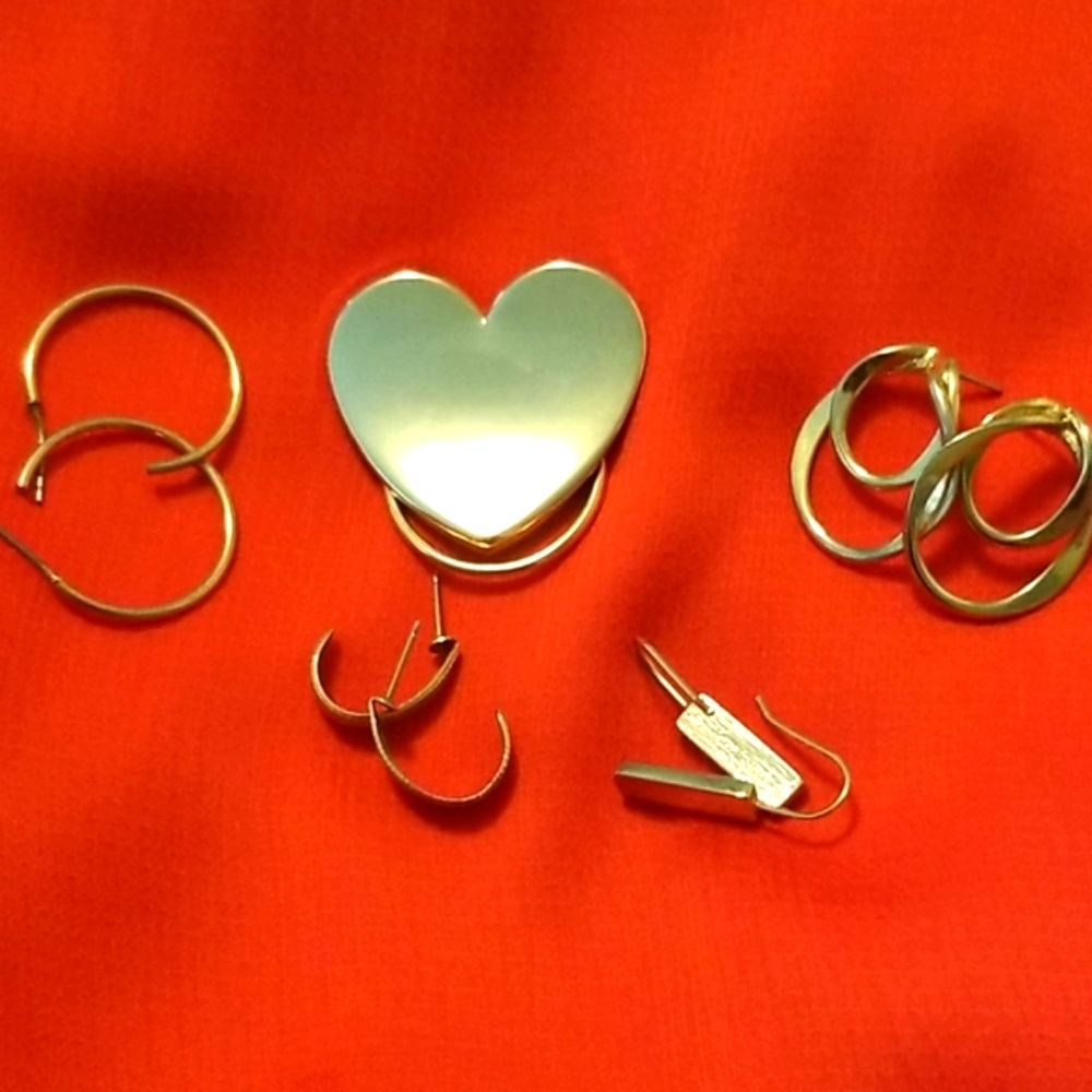 Vtg Chain Choker & Goldtone Jewelry - Picture 5 of 6